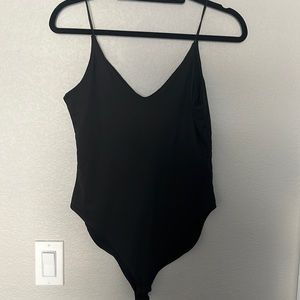 Black Spaghetti Strap Bodysuit